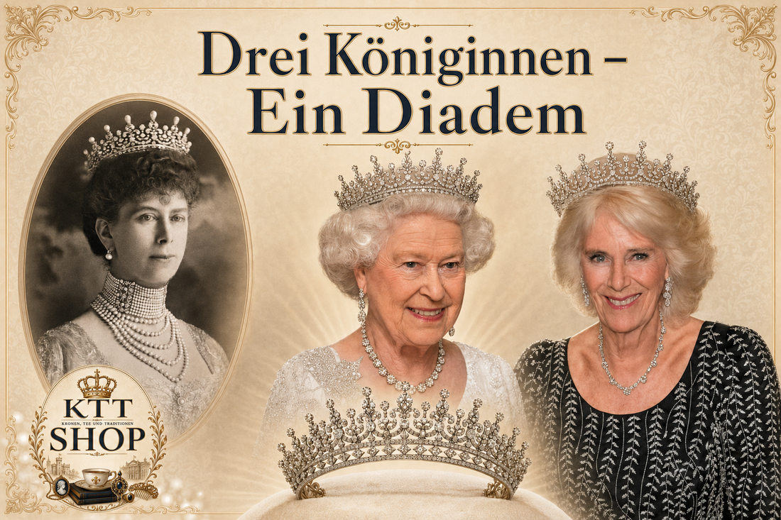 Die Girls of Great Britain and Ireland-Tiara, getragen von Queen Elizabeth II.