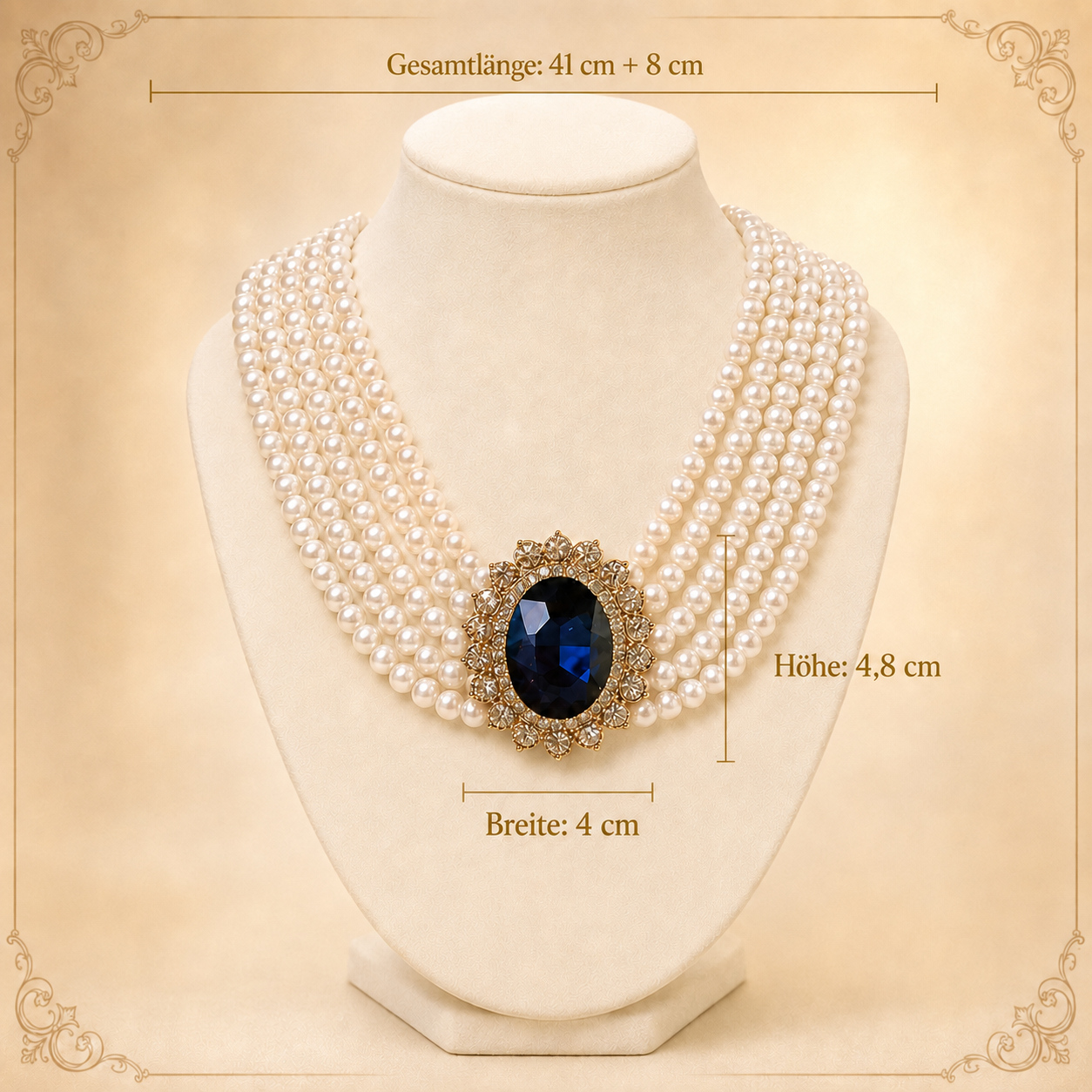 Prinzessin der Herzen - Vergoldetes Halsband